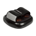 Compact heated foot massager with textured footbed and digital control panel in a modern home setting.