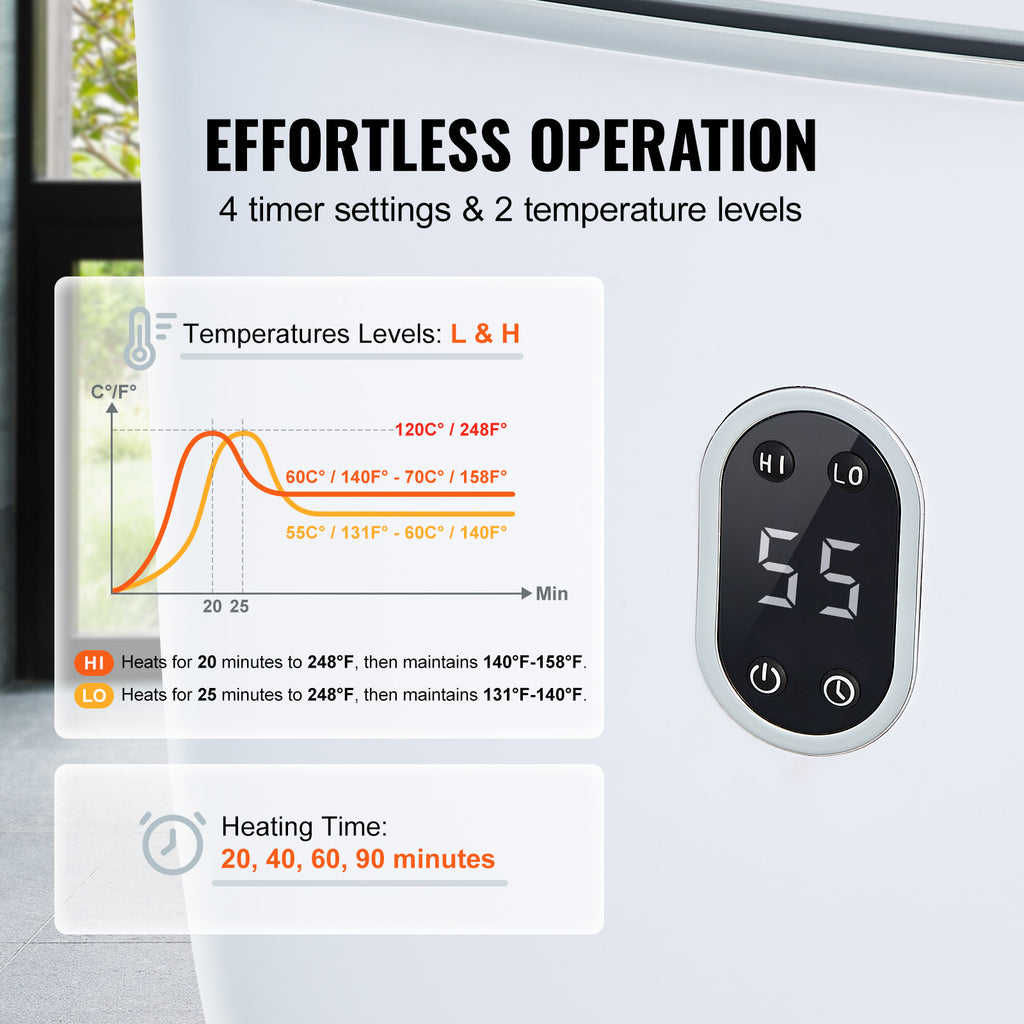 25L electric towel warmer with modern design, shown with towels placed inside for home or spa use.