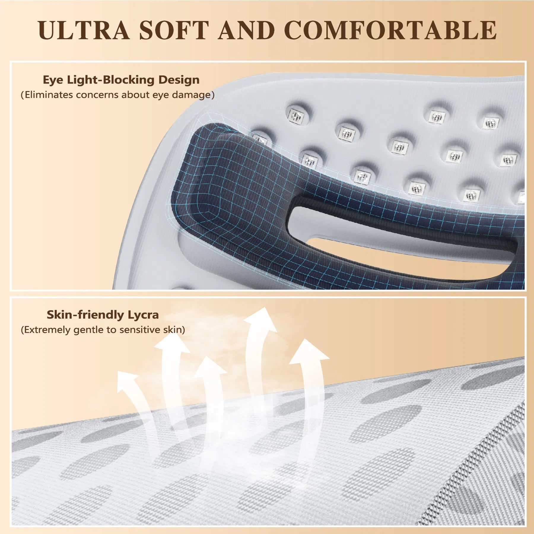 Red light therapy mask with full‑face LED coverage, adjustable strap, and rechargeable multi‑LED system.