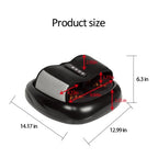 Compact heated foot massager with textured footbed and digital control panel in a modern home setting.
