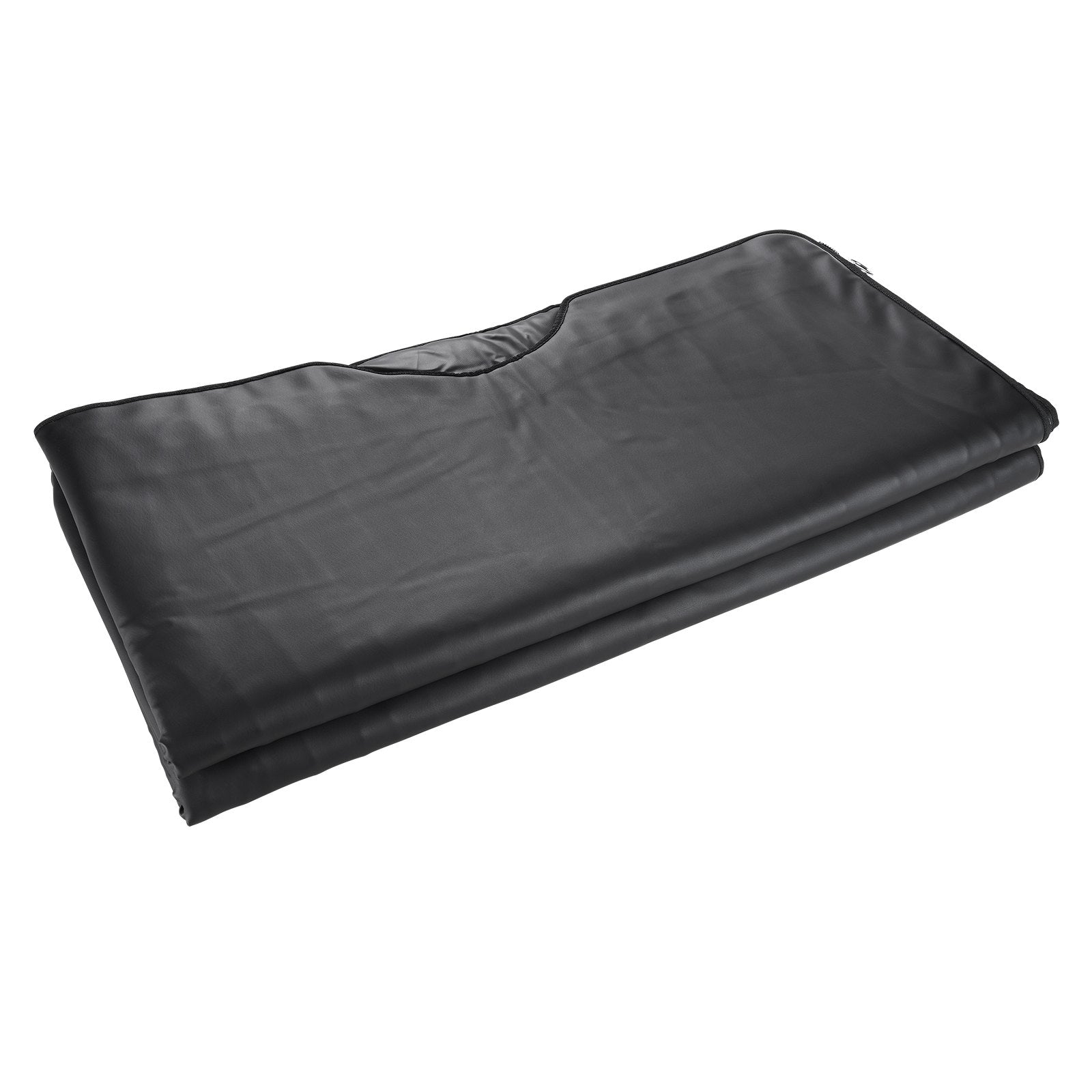 Infrared sauna blanket in gray with full‑length wrap design and handheld temperature controller.