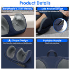 Shiatsu foot and calf massager with heat, enclosed chamber design, and digital controls in a modern home setting.