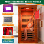 Aurora Studio 1-person infrared sanctuary with tempered glass and hemlock construction