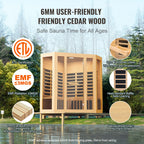 Aurora Elemental Corner Red Cedar infrared sanctuary – corner view