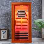 Aurora Studio 1-person infrared sanctuary with tempered glass and hemlock construction