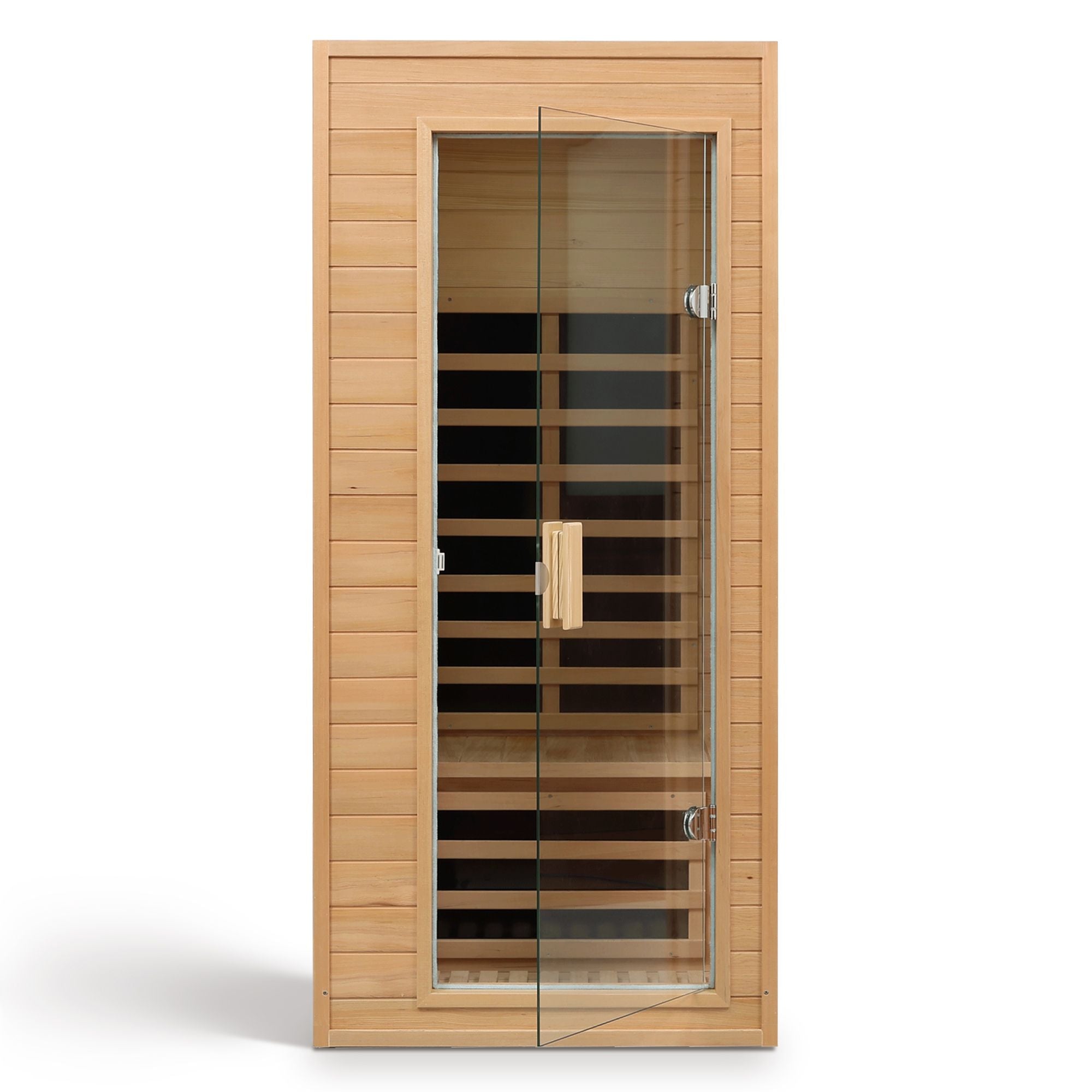 Aurora Classic Solo 1-person infrared sanctuary with framed tempered glass and hemlock construction