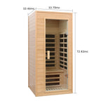 Aurora Classic Solo 1-person infrared sanctuary with framed tempered glass and hemlock construction