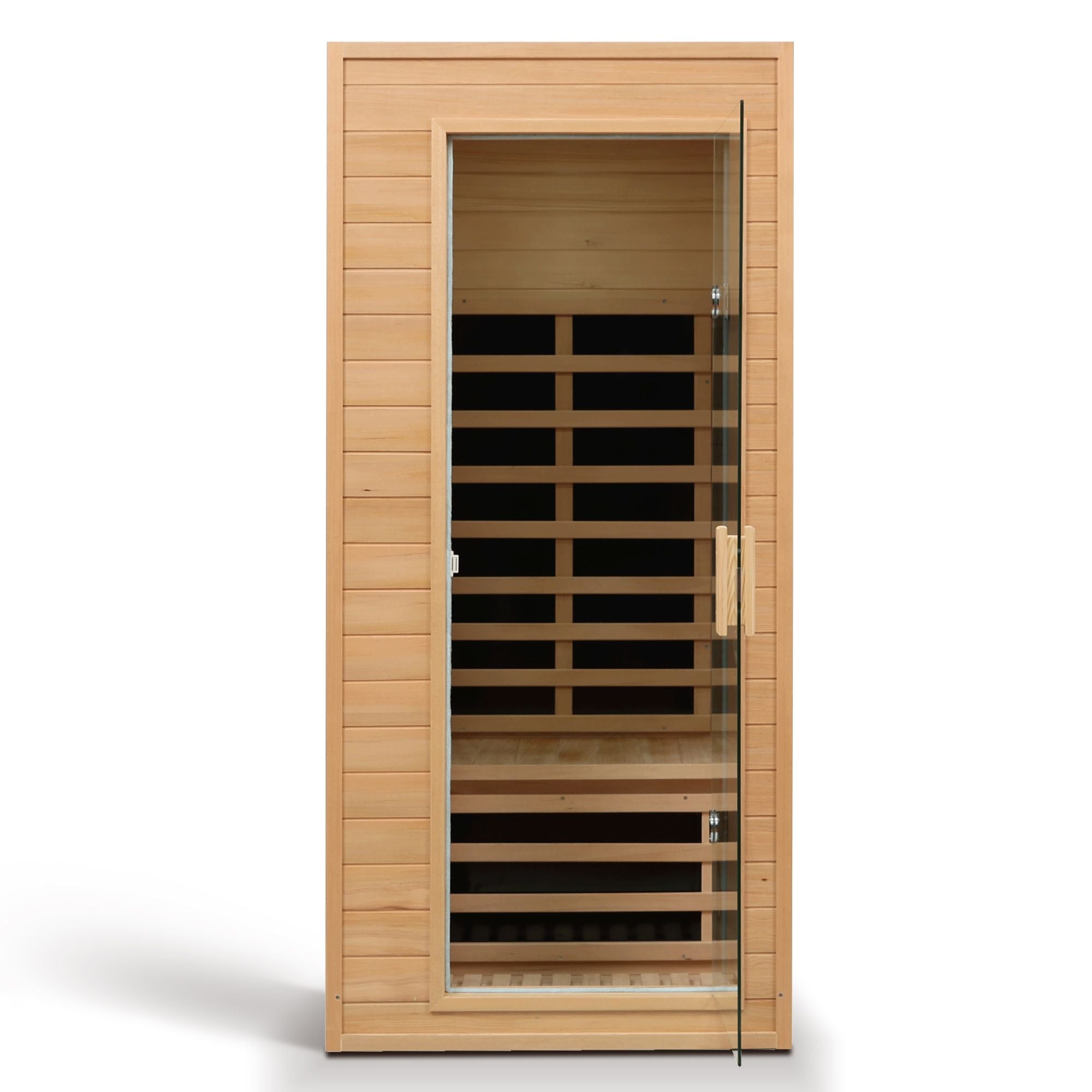 Aurora Classic Solo 1-person infrared sanctuary with framed tempered glass and hemlock construction