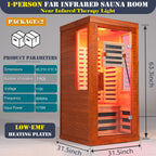 Aurora Studio 1-person infrared sanctuary with tempered glass and hemlock construction
