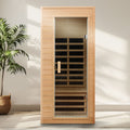 Aurora Classic Solo 1-person infrared sanctuary with framed tempered glass and hemlock construction