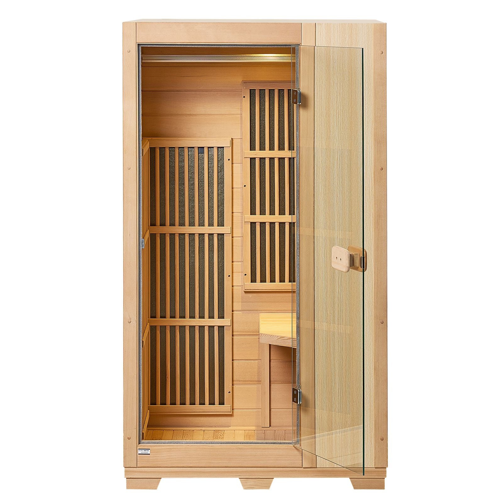 Aurora Vista Solo 1-person infrared sanctuary with full-glass facade and hemlock construction
