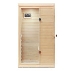 Aurora Standard 1-person infrared sanctuary made of hemlock with tempered glass door