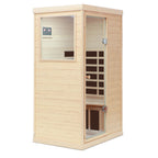 Aurora Standard 1-person infrared sanctuary made of hemlock with tempered glass door