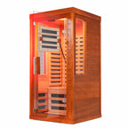 Aurora Studio 1-person infrared sanctuary with tempered glass and hemlock construction