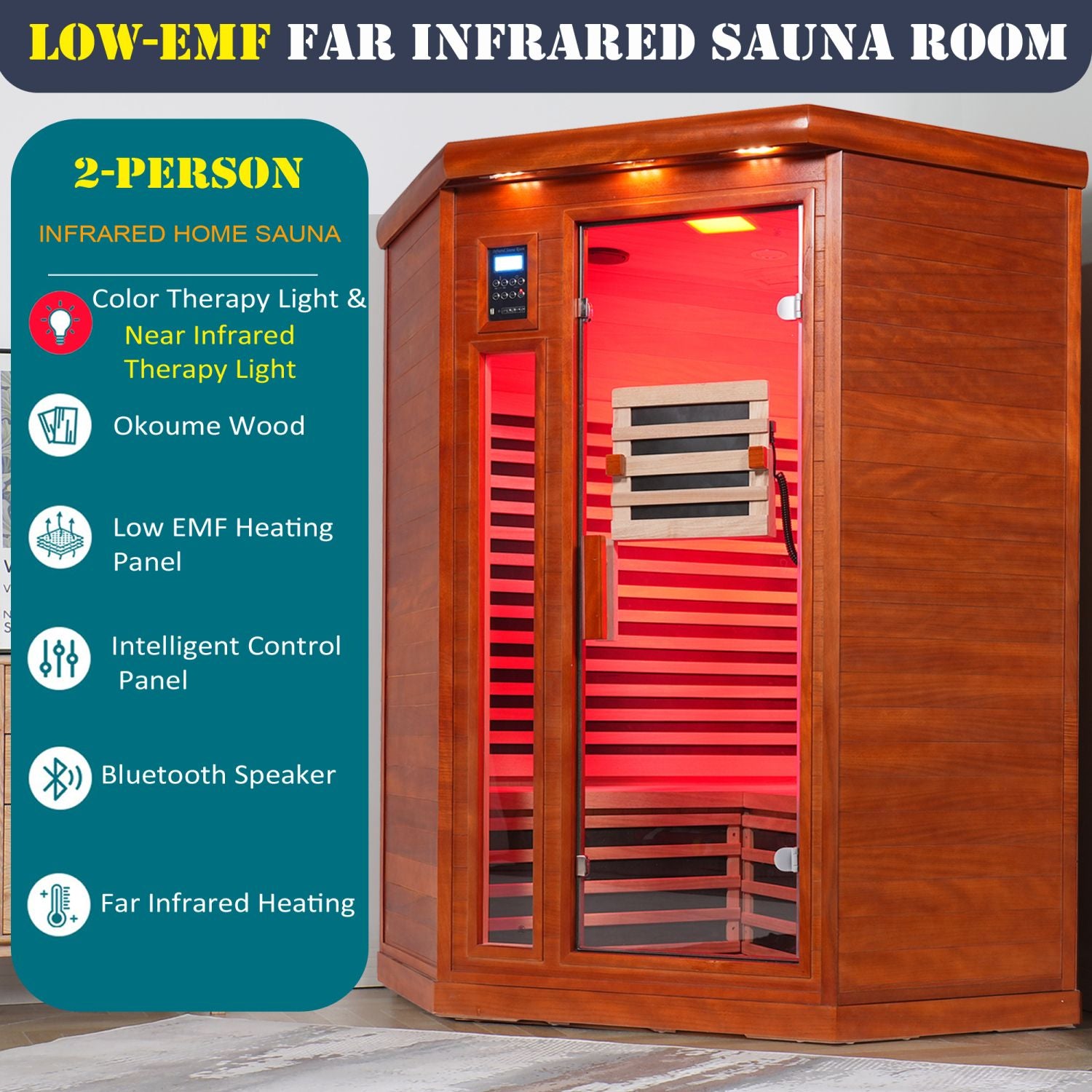 Aurora Elemental Corner Red Cedar infrared sanctuary – corner view