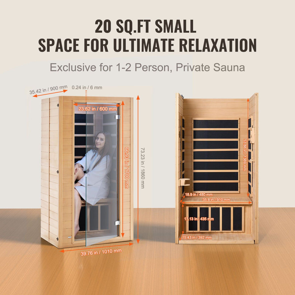 Aurora Grand Solo Hemlock Comfort infrared sanctuary – front elevation