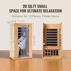 Aurora Grand Solo Hemlock Comfort infrared sanctuary – front elevation