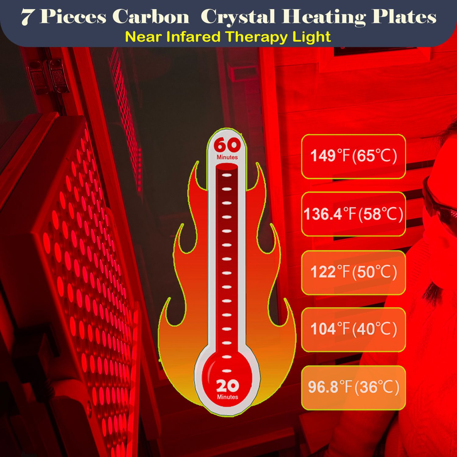 Aurora Studio 1-person infrared sanctuary with tempered glass and hemlock construction