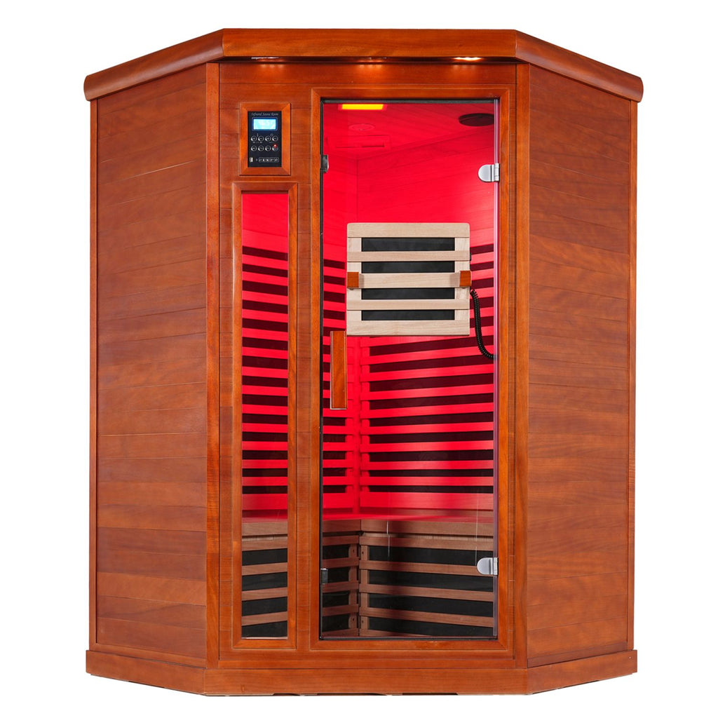 Aurora Elemental Corner Red Cedar infrared sanctuary – corner view