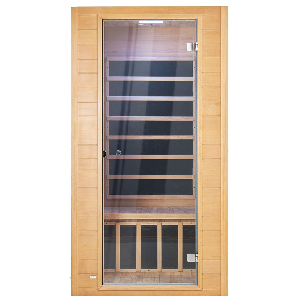 Aurora Grand Solo Hemlock Comfort infrared sanctuary – front elevation