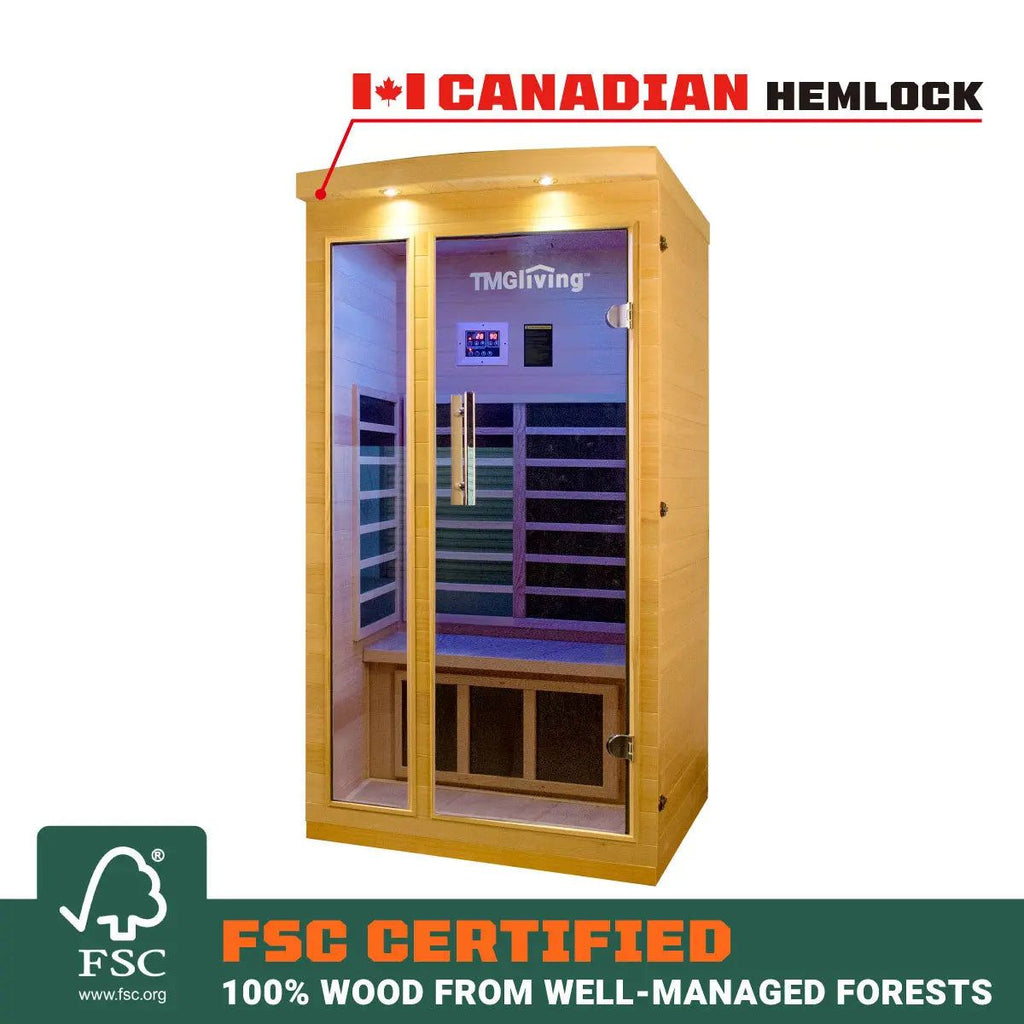 Aurora Command Solo Elite Hemlock infrared sanctuary – front elevation