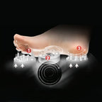 Compact heated foot massager with textured footbed and digital control panel in a modern home setting.