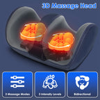 Shiatsu foot and calf massager with heat, enclosed chamber design, and digital controls in a modern home setting.