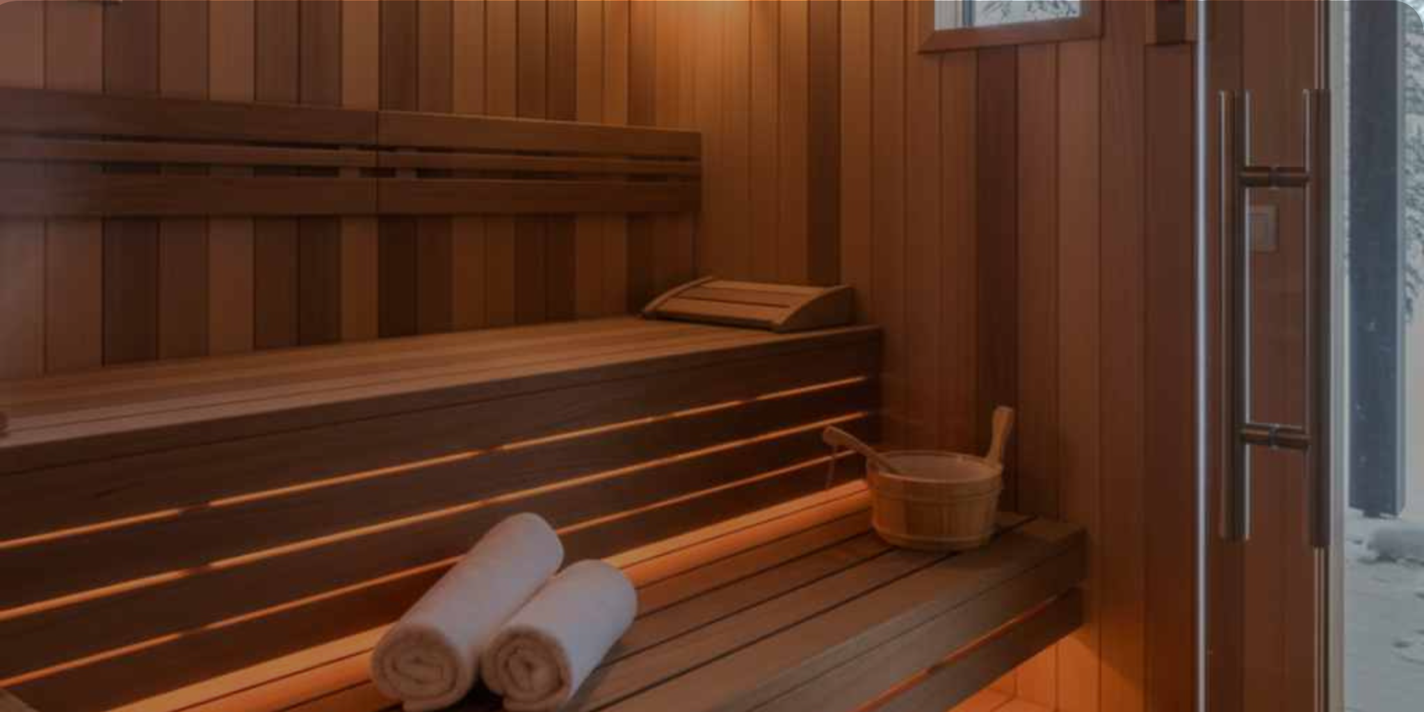 Lume & Timber Signature Series 1-person Canadian Hemlock far-infrared sauna interior with recessed therapeutic lighting.