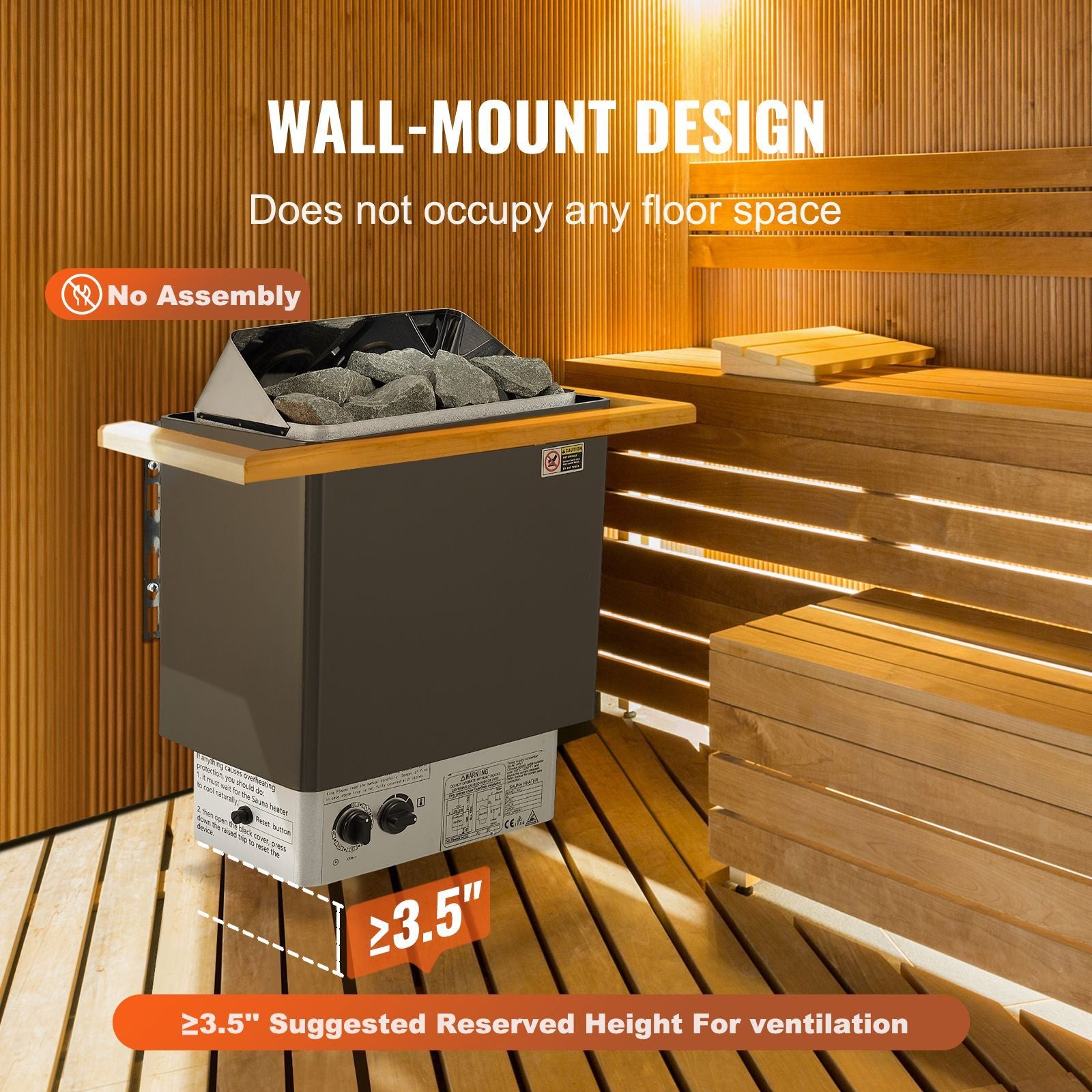 Wall-Mounted Structural Integration | Traditional Sauna Heater Clearance and Placement Guidelines