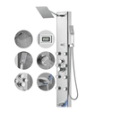 Aurora V Matrix Architectural Infrastructure 304 Stainless Steel Tower with 8-Jet Precision Recovery Array and Hydroelectric LED Temperature Interface.
