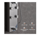 Macro detail of Aurora V Matrix marine-grade 304 stainless steel panel featuring a brushed, fingerprint-resistant finish and precision-engineered control dials.