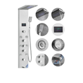 Aurora VI Pro 8-Jet Full-Body Recovery Tower in 304 Stainless Steel featuring an 8-nozzle precision array and integrated hydroelectric sanctuary interface.